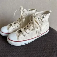 最終価格コンバース　オフホワイト　20cm ハイカット　匿名配送　スニーカー