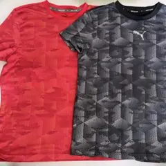 PUMA 幾何学模様 Tシャツ 2枚セット　サッカー