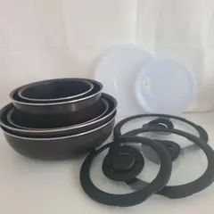 T-fal ティファール　鍋・フライパン　蓋セット 11点セット　ガス火専用のサムネイル