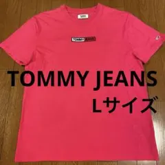 美品　TOMMY JEANS ピンク Tシャツ L