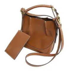 ZARA ザラ トップステッチバケットバッグ ブラウン ショルダーバッグ