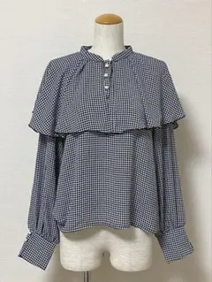 G3342*スピックアンドスパン☆ブラウス☆キュプラ☆半袖☆マルチカラー 