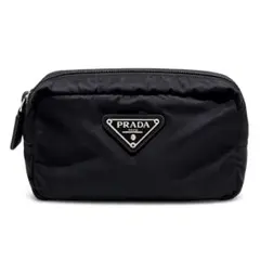 PRADA プラダ ポーチ VELA NERO ナイロン ブラック 三角ロゴ - メルカリ