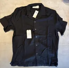 A&F SUMMER LINEN BLEND 半袖シャツ ブラック Sのサムネイル