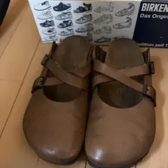 BIRKENSTOCK サボ クロッグサンダル ブラウン 38 - メルカリ