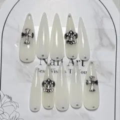 韓国　ギャル　ネイルチップ　ネイル　ロング　スナ系　量産型　y2k ワンホン