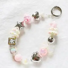 ビーズストラップ/キーホルダー　バッグチャーム ハンドメイドNO.589