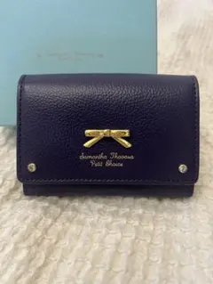 【新品未使用】 Samantha Thavasa PTネイビー 名刺入れ　箱付き