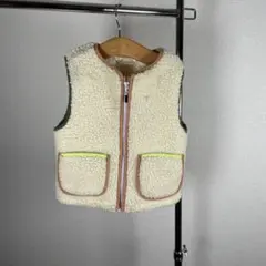 ZARA ザラ ベイビー コントラスト ボア ベスト アイボリー