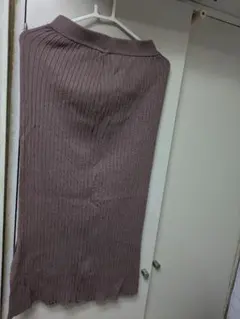 GUリブニットロングスカート