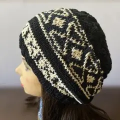 ビーニー キャップ　クラッシャーハット　クロシェハット　ニット帽　タム帽子　綿
