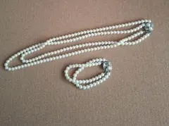 パールネックレス　ブレスレット　2点セット