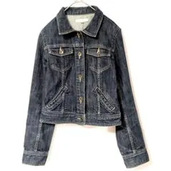 grove ダークブルー デニムジャケット Gジャン M ショート丈