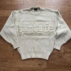 santa fe 3D刺繍ロゴ ウールニットプルオーバー 肉厚のサムネイル