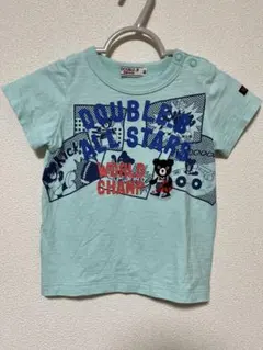 【美品】ダブルB/DOUBLE B 半袖Tシャツ 80cm ビーくんワッペン