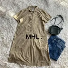 MHL. マーガレットハウエル　半袖　ワンピース　ベージュ　コットン　サイズⅡ
