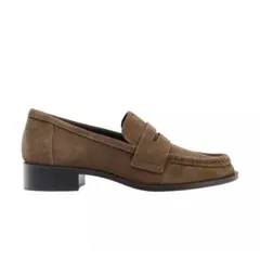 ZARA】スプリットスエード ペニーストラップ ローファー 36 - メルカリ