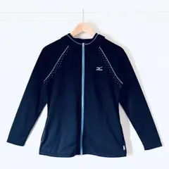 【月末セール・美品】ミズノ ジャージ ジャケット 紺 ドット柄 L レディース