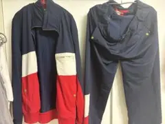 ジャージ 上下 セットアップ ネイビー レッド ホワイトのサムネイル