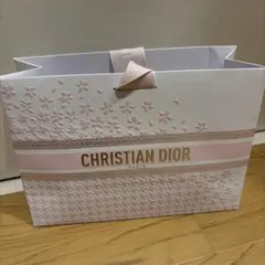 CHRISTIAN DIOR ショップ袋 中型 ホワイト・ピンク