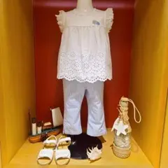 familiar ファミリア ギンガム チェック アンクル丈 パンツ 100cmのサムネイル