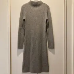 【UNIQLO】ユニクロ ニットワンピース グレー 長袖 Mサイズ