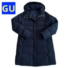 GU ダウンコート ゴールド金具 ネイビー Sサイズ