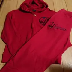 24karats レッド ジャージセットアップ