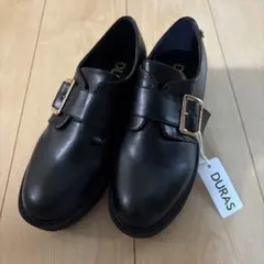 DURAS バックル付き ブラックローファー
