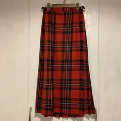 ギャルソン 巻きスカート チェック柄 ロングスカート スタッズ 個性的 ギャルソン 巻きスカート チェック柄 ロングスカート スタッズ 個性的