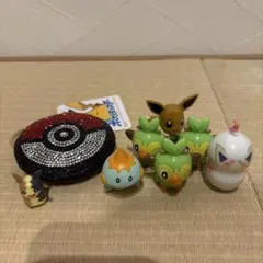 ポケモン ミニフィギュア7体とキーホルダー