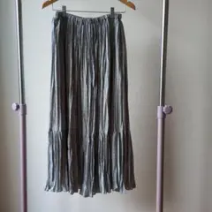 花柄ロングプリーツスカート Lサイズ