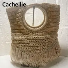 【美品】Cachellie カシェリエ フリンジ かごバッグ サークルハンドルのサムネイル