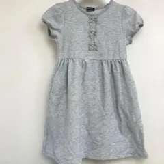 【130】BeBe グレー 半袖ポロワンピースのサムネイル