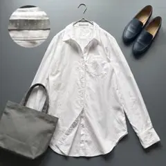 theory luxe オックスフォードシャツ 綿 長袖 白 38 NIKALA