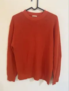 GU メンズ　オレンジニット・セーター
