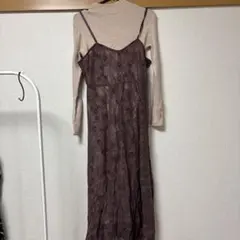 ニットワンピ レースワンピ 2枚セット GRL