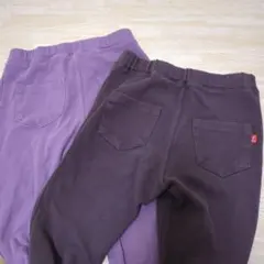 devirock ロングパンツ 150cm ２点セット　薄紫色 濃紫色