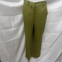 新品 ZARA サテン カジュアルパンツ 緑 グリーン Z-29 a
