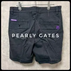 パーリーゲイツ ゴルフ ショートパンツ レディース S 紺色 ネイビー 