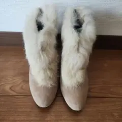 美品neue diffusion ファーブーティ 22,5cm