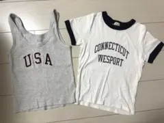 【Brandy Melville】USAタンクトップ、Tシャツセット