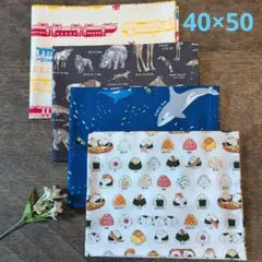 ランチョンマット4枚セット　男の子　給食　小学校　保育園　幼稚園