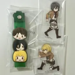 進撃の巨人　一番くじ　ぽこっとちゃーむ　アクスタ　エレン　ミカサ　アルミン