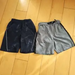 ネイビー ・グレー　ハーフパンツ 140サイズ　２枚セット