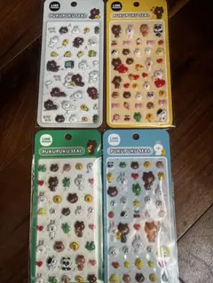 【国内正規品】ラインフレンズ　ぷくぷくシール　4枚セット