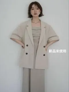 ⭐︎新作⭐︎✨Lumier同型✨クレープデシンハーフジャケット【Ivory】のサムネイル