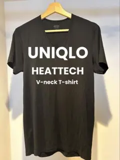 【開封済/未使用】ユニクロ HEATTECH半袖 Vネック ブラック M