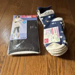 GUNZE Walker レギンス ＆ 猫柄ソックス 2足組セットのサムネイル