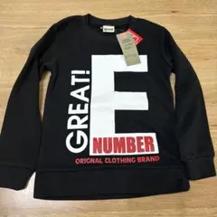 裏起毛　ブラックトレーナー 120cm